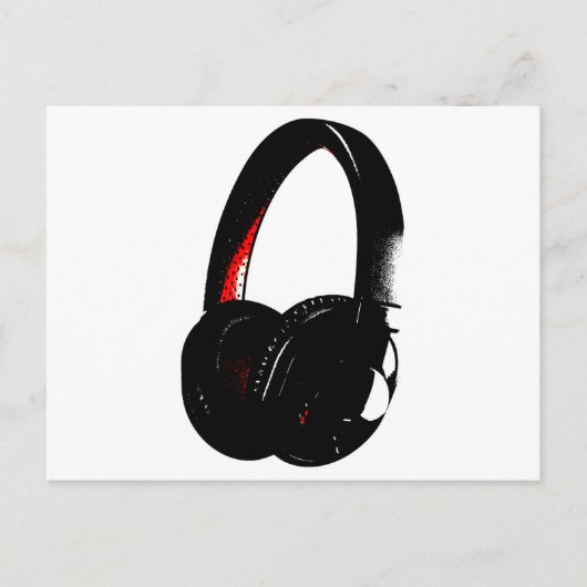 ヘッドホポップ・アートのンのアートヘッドフォン ポストカード (正面)