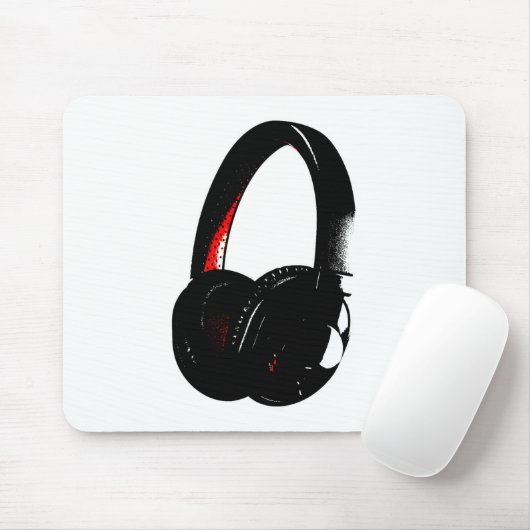 ヘッドホポップ・アートのンのアートヘッドフォン マウスパッド (マウス)