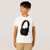 ヘッドホポップ・アートのンのアートヘッドフォン Tシャツ (正面フル)