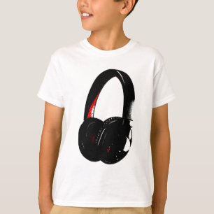 ヘッドホポップ・アートのンのアートヘッドフォン Tシャツ