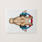 ヘッドホンで音楽を楽しむ ジグソーパズル (横)