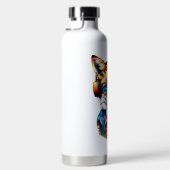 ヘッドホンと眼鏡を掛けた狐 ウォーターボトル (右面)