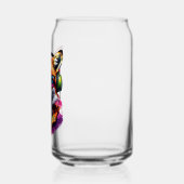 ヘッドホンと眼鏡を掛けた狐 ガラス缶 (左)