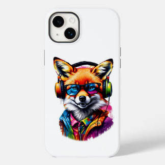 ヘッドホンと眼鏡を掛けた狐 Case-Mate iPhone 14 PLUSケース