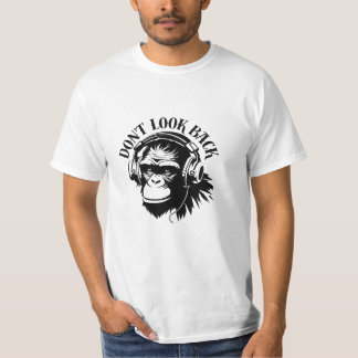 ヘッドホンをつけたサル Focus Tee Tシャツ