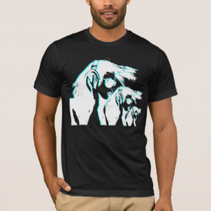 ヘッドホン付きの女の子 Tシャツ