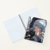 ヘッドホン付きアニメの女の子 ノートブック (内部)