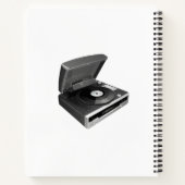 ヘッドホン付きアニメの女の子 ノートブック (裏面)