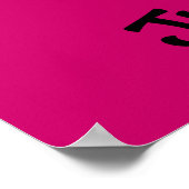 ヘッドホン付きチリンピンクフクロウ ポスター (角)