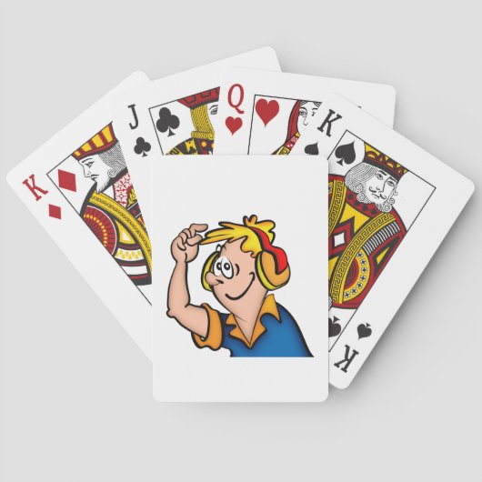 ヘッドホン付き少年 トランプ (裏面)