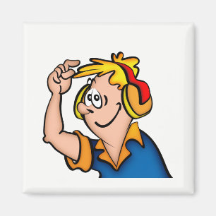 ヘッドホン付き少年 マグネット