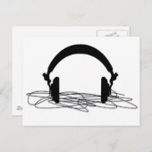 ヘッドホン ポストカード (正面/裏面)