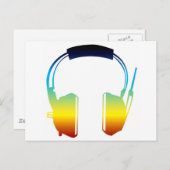 ヘッドホン ポストカード (正面/裏面)