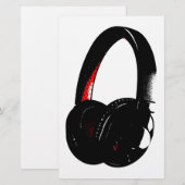 ヘッドホン ポップアート ヘッドホン 便箋 (正面/裏面)