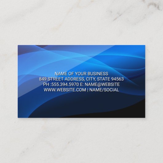 ヘッドホン |青い波層 名刺 (裏面)