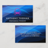 ヘッドホン |青い波層 名刺 (正面/裏面)
