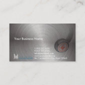 ヘッドホーンが付いているスカルDJは名刺に金属をかぶせます 名刺 (裏面)