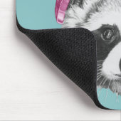 ヘッドホーンのアライグマ マウスパッド (コーナー)