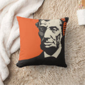 ヘッドホーンのエイブラハム・リンカーン クッション (ブランケット)