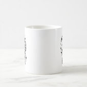 ヘッドホーンを使用してスカル コーヒーマグカップ (中央)
