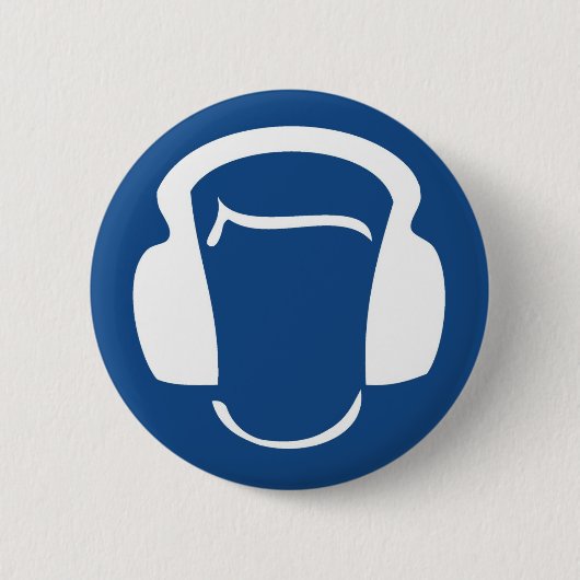 ヘッドホーン 缶バッジ (正面)