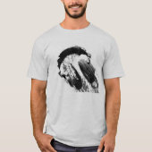 ヘッドホ動揺してンTシャツ Tシャツ (正面)