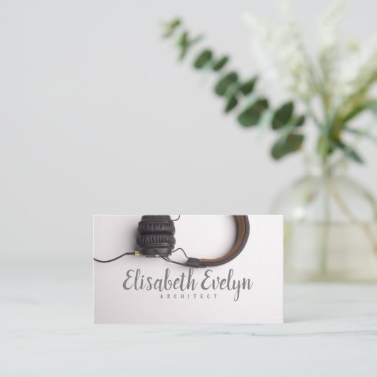 ヘッドホ聞ン 名刺 (スタンド正面)