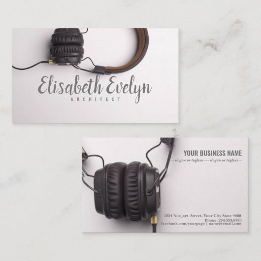 ヘッドホ聞ン 名刺 (正面/裏面)