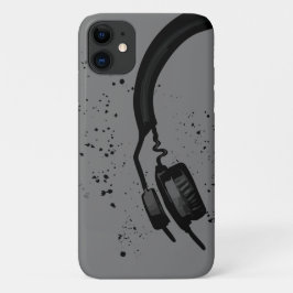 ヘッドホ芸術的ングラフィックヒップホップ音楽およびビート iPhone 11 ケース