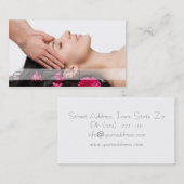 ヘッドマッサージ/美容院のスパの家 名刺 (正面/裏面)