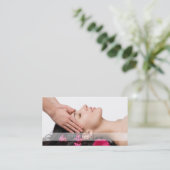 ヘッドマッサージ/美容院のスパの家 名刺 (スタンド正面)