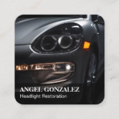 ヘッドライトの修復 スクエア名刺 (正面)