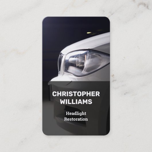 ヘッドライトの修復 名刺 (正面)