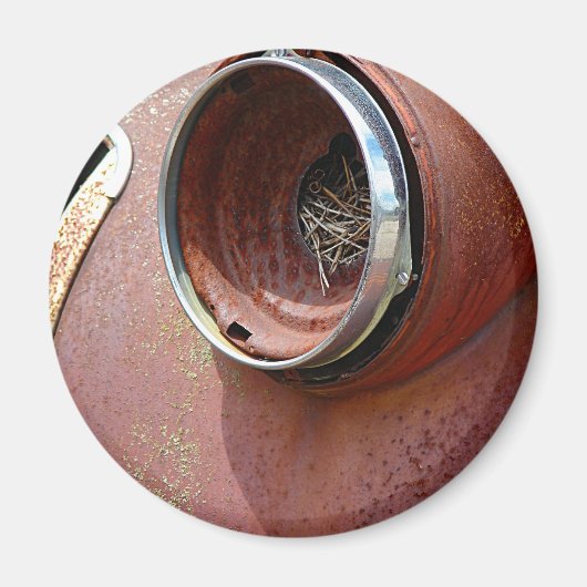 ヘッドライトの巣 マグネット (正面)