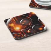 ヘッドライトの泡 コースター (左側)