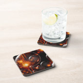 ヘッドライトの泡 コースター (右側)