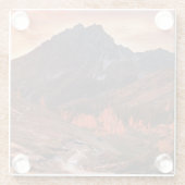 ヘッドライトの洗面器の10月ライト ガラスコースター (裏面)