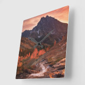 ヘッドライトの洗面器の10月ライト スクエア壁時計 (傾斜)