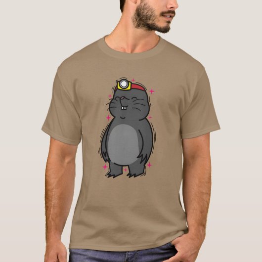 ヘッドライトを持つモグラの塚ヴィンテージ Tシャツ (正面)