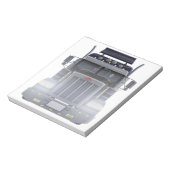 ヘッドライト付きブラックセミトラクタトレーラートラック ノートパッド (回転)