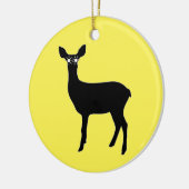 ヘッドライト付き鹿 セラミックオーナメント (左)