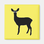 ヘッドライト付き鹿 マグネット (正面)