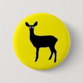 ヘッドライト付き鹿 –  缶バッジ (正面)
