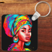 ヘッドラップ鮮やか付きカラフルポートレート キーホルダー (裏面)