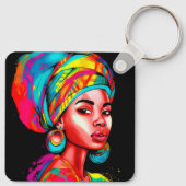 ヘッドラップ鮮やか付きカラフルポートレート キーホルダー (裏面)