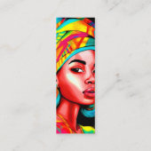 ヘッドラップ鮮やか付きカラフルポートレート スキニー名刺 (裏面)