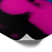 ヘッドラップ鮮やか付きカラフルポートレート ポスター (角)