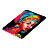 ヘッドラップ鮮やか付きカラフルポートレート マグネット (左側)