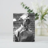 ヘッドランプ付きドレイガー呼吸用ヘルメット ポストカード (スタンド正面)