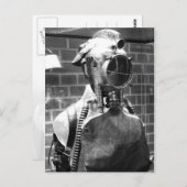 ヘッドランプ付きドレイガー呼吸用ヘルメット ポストカード (正面/裏面)